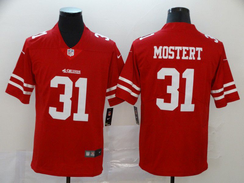 Men San Francisco 49ers #31 Mostert Red Nike Vapor Untouchable Limited NFL Jersey->san francisco 49ers->NFL Jersey